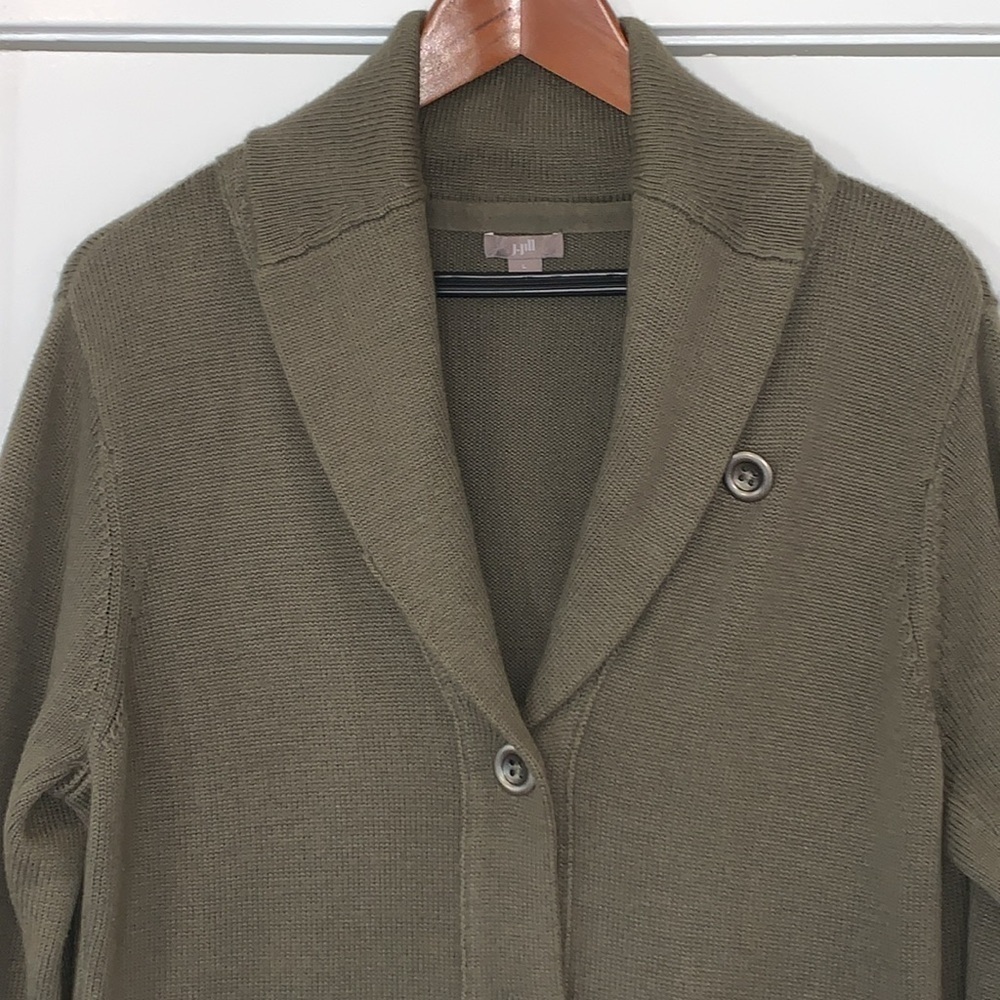 Vtg J. Jill Angora Blend Button Front Cardigan Sweater L - Picture 4 of 11